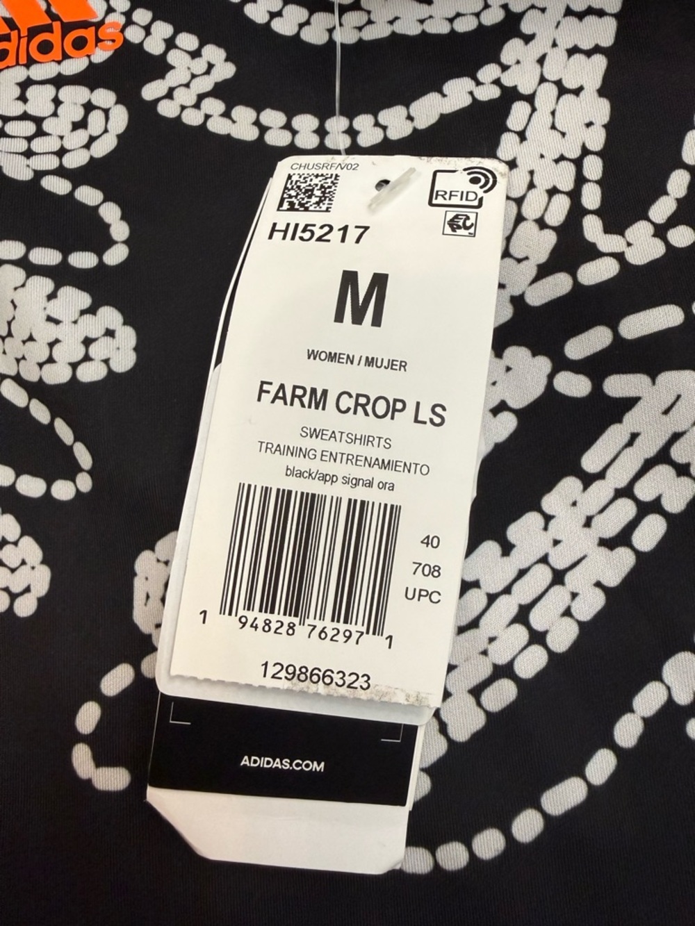 NEW FARM RIO X Adidas Crop Long Sleeve Workout Shirt Medium - Picture 9 of 11